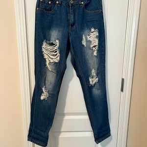 Distressed jeans. Size small.